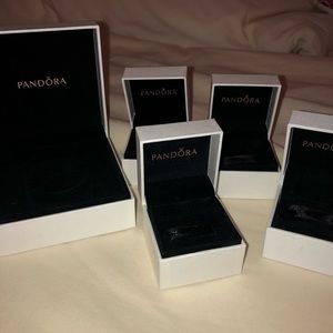 Pandora jewelry boxes (lot of 5)
